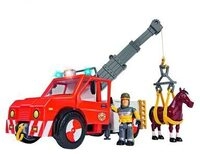 SIMBA 109258280 Feuerwehrmann Sam Phoenix mit Figur und Pferd