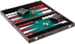 Philos Backgammon gr&uuml;n, medium, Kunstleder