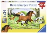 Ravensburger 08882 Kinderpuzzle 2x24 Teile - Welt der Pferde