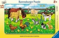 RAVENSBURGER 6046 Kinderpuzzle Bauernhoftiere auf der Wiese