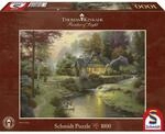Schmidt Spiele Puzzle - Thomas Kinkade Friedliche Abendstimmung, 1000 Teile