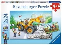 RAVENSBURGER 7802 Kinderpuzzle Bagger und Waldtraktor