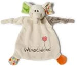 NICI 40038 Schmusetuch Elefant "Wunschkind" 25x25cm an Header Karte
