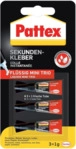 STAEDTLER 9H PSMT3 Sekundenkleber Pattex Mini Trio 3x1g