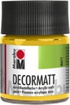 Marabu 140105021 Marabu Decormatt Acryl Mittelgelb 021, 50 ml