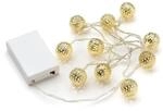 Konstsmide 3188-803 LED Dekolichterkette 10 goldene Metallkugeln warmwei&szlig;