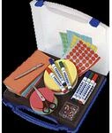 Franken Moderationskoffer Mini 34,5x31x6cm blau/transparent 1.100 Teile