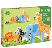 JUMBO SPIELE 53426 GOULA - XXL-Puzzle 16 Teile Dschungel, von klein bis gro&szlig;
