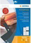 HERMA Fotophan Fotosichth&uuml;llen, 10 x 15cm hoch, schwarz, 10 H&uuml;llen