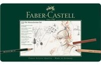 FABER-CASTELL 112977 Pitt Monochrome Set, 33er Metalletui