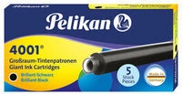 PELIKAN 310615 Pelikan Gro&szlig;raum-Tintenpatronen 4001&reg;, Brillant-Schwarz, 5 St&uuml;ck