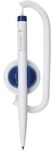 SCHNEIDER 4120 Kugelschreiber Klick-Fix-Pen blau, mit Teleschnur an Klemmbacken