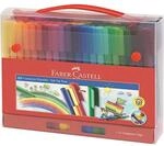 Faber-Castell Filzstift Connector in Koffer, 60-teilig