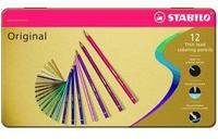 STABILO 8773-6 Premium-Buntstift - STABILO Original - 12er Metalletui - mit 12