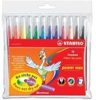 STABILO 980/12-01 Filzstift - STABILO power max - 12er Pack - mit 12 verschiedenen