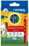 Lyra Buntstifte Groove Triple 3in1, 6 St&uuml;ck
