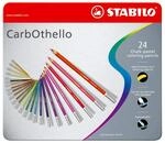 Pastellkreidestift - STABILO CarbOthello - 24er Metalletui - mit 24 verschiedenen