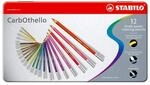 Pastellkreidestift - STABILO CarbOthello - 12er Metalletui - mit 12...