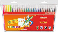 STABILO 378/1-30-01 Filzstift - STABILO Trio A-Z - 30er Pack - mit 30 verschiedenen
