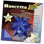 Folia Bascetta-Stern Bastelset, Transparentpapier 115g/m&sup2;, blau 20 x 20cm