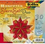 Folia Faltbl&auml;tter Bascetta Stern-Set Duo, 15x15 cm rot / gold