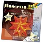 Folia Bascetta-Stern Bastelset, Transparentpapier 115g/m&sup2;, orange 20 x 20cm