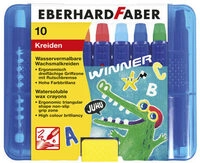 FABER 521110 EFA Wachsmalkreiden wasserl&ouml;slich 10er Kunststoffbox