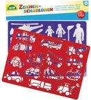 LENA&reg; 65773 Zeichenschablone Fahrzeuge + Menschen