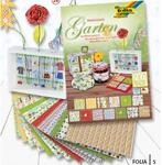 Folia Bastelpapierblock 24x34 Garten 13xKarton +13xPapier