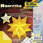 Folia Bascetta-Stern Bastelset, Transparentpapier 115g/m&sup2;, gelb 15 x 15cm