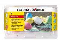 FABER 526510 Stra&szlig;enmalkreide in Eierform 6er
