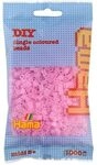 HAMA 207-72 Perlen-Beutel 1000 St&uuml;ck, transparent Pink