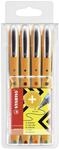 Tintenroller - STABILO worker+ - medium - 4er Pack - gr&uuml;n, rot, blau, schwarz