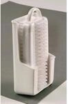 Haug Nagelb&uuml;rste doppelt mit k&ouml;cher Nylon 6.6 wei&szlig; &oslash; 0 35mm mittel