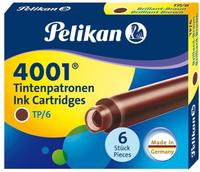 PELIKAN 311928 Pelikan Tintenpatronen 4001&reg;, Braun, 6 St&uuml;ck