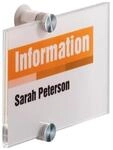 Durable 482119 T&uuml;rschild Crystal Sign, 148 x 105 mm, transparent