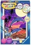 Ravensburger 27845 CreArt, Malen nach Zahlen Kinder - Delfine