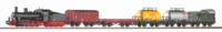 PIKO 57123 H0 Start-Set G&uuml;terzug Dampflok G7, G&uuml;terwagen und Bettungsgleis, DB, Ep.