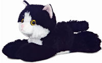 AURORA 12743 Mini Flopsies - Maynard Schwarz & Wei&szlig; Katze 20 cm