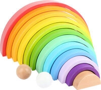 small foot 11412 Holzbausteine Regenbogen XL