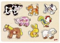 goki 57873 Steckpuzzle Bauernhof
