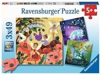 RAVENSBURGER 05181 Puzzle Einhorn, Drache und Fee
