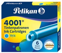 PELIKAN 301705 Pelikan Tintenpatronen 4001&reg;, T&uuml;rkis, 6 St&uuml;ck
