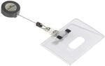 Durable 801619 Namensschild f&uuml;r Betriebs- Auschwarzeise 54 x 90 mm Transparent