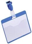 Durable 810606 Namensschild mit Clip, 60 x 90 mm, blau
