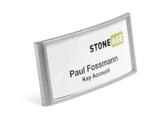 Durable 854023 Namensschild Classic 30 x 65 mm mit Magnet, silber