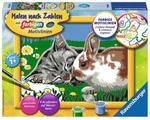 Ravensburger 27840 CreArt, Malen nach Zahlen Kinder - K&auml;tzchen und H&auml;schen