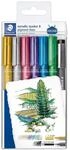STAEDTLER&reg; 8323 Metallic pen, Etui mit 6 metallic pen in sortierten Farben und 1