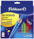 Pelikan Silverino FSC100% dreikant Buntstifte, 24er
