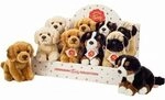 HERMANN TEDDY 91952 Hund sitzend sortikert, 15 cm